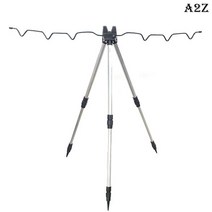 A2Z몰 낚시대 삼각거치대 3단 접이식 7구 거치가능, 3단삼각받침대실버