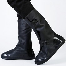 틱앤톡 비오는날 롱부츠 신발 방수 커버 TT23009, 2개, 블랙XL