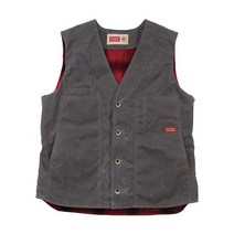 Stormy Kromer 안감이 있는 왁스 면 조끼 - 남성용 추운 날씨용 울 조끼 차콜
