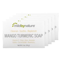 마일드 바이 네이처 망고 터메릭 투메릭 강황 비누 솝 바 141g 5팩