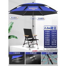 미니 낚시 파라솔 우산 원터치 각도 소형 중층 대형 그늘막 캠핑, 알루미늄합금_다크블루2.2M