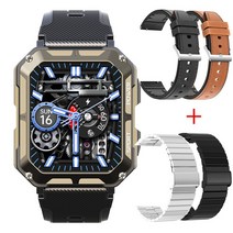 LEMFO C20Pro 스마트워치 한글지원 2023 smartwatch men 시계 IP68 방수 400밀리암페어 배터리 7일 Man Blu, 32 BLACK set 15