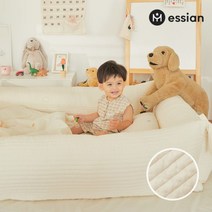 에시앙 아기침대가드 모데즈 누빔 범퍼쿠션 (솜포함) (디자인선택), 아이보리