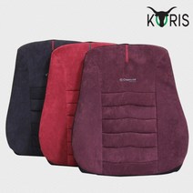 코오롱 오토모티브 샤무드 등받이 쿠션 최고급고밀도메모리폼 자동차 차량용 카 소파 사무실 의자 허리받침대 간편한탈착 에어 자동차인테리어용품전문점 논슬립 실리콘 차량용등쿠션 등받이쿠션, 다크그레이