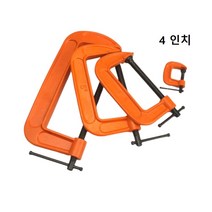 비슈몰유통 DIY 목재 용접 목공 C형 클램프 4인치, 1개