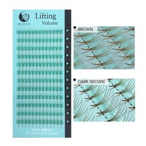 블레스 리프팅래쉬 4d 다크브라운 볼륨속눈썹 러시안볼륨 속눈썹, 1개, jc0.07-8mm
