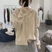 후드 편한 모자달린 여성 카디건 가을 겨울 가디건 가을 겨울 마실룩 미시룩 10대 20대 30대 여학생 여행