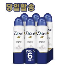 도브 스프레이형 데오드란트 오리지널 5.07oz(150ml) 6팩, 150ml, 6개