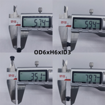 장력제어티타늄 산화물 세라믹 눈 섬유 권선 내마모성 도자기 비드 6.4X6.8X4 10 개, 6X6X3