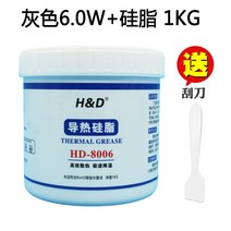 써멀패드 서멀 cpu 구리스 열전도 실리콘 리퀴드 노트북 방열 크림 LED 일렉트로 그래픽 HD 내열 1.5-6.0W, 14 8006회색6·0W 1千g