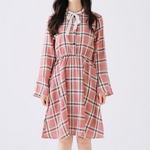 여자 봄패션 캐주얼 차이나카라 프릴 소매 원피스