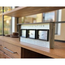 TFA DOSTMANN 아날로그 웨더 스테이션 온습도계, 알루미늄, 1개