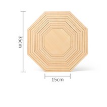 도자기 도구 나무 동심 피규어 레일 세트 DIY 세라믹 절단 및 프린팅 블랭크 모델링 진흙 판 형성, Octagon set