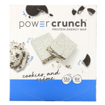 BNRG파워 크런치 단백질 에너지바 오리지널 쿠키앤크림 12각14oz(40 g), 프랜치바닐라크림