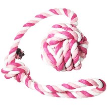 티에프펫 강아지 치석제거 이갈이 실타래 장난감, 로프볼 실타래 핑크, 1개