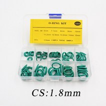 불소 고무 두께 1.51.81.92.42.653.1mm 녹색 고무 링 FKM O 링 씰 O-링 오링 키트 분류 키트, 02 G100-1.8