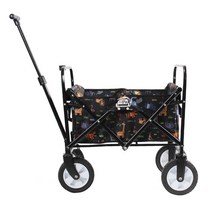 유라 아웃도어 캠핑카 접이식 슈퍼마켓 장보기 캐리어 카트 작은 짐카트, 미니 업그레이드 캐릭터 블랙