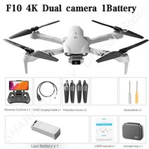 촬영용드론 카메라드론 4k xt6 도매 rc 헬리콥터 선물 fpv vr 미니 hd rtf profesional 항공 사진 접이식 쿼드 콥터 듀얼, f10 와이파이 배터리 1b