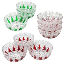 독일그릇 발터 새턴 화채볼 빙수볼 디저트볼 3개세트 13cm 레드/그린, 레드