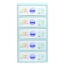 지오리빙 베이비스 5단 플라스틱 서랍장, 블루