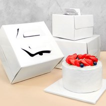 장원패키지 백색무지 케익 케이크박스 쉬폰용(17cm) (하판 별도구매), 50매(매당 1760원)