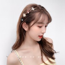 온리정 진주 미니 꽃 플라워 애교 포인트 집게핀
