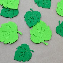 초록색 나뭇잎 펠트 어린이집 유치원 장식 게시판 소품 취미박스 완구 DIY 교구
