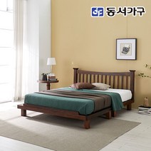 동서가구 네오 루더 장미원목 킹침대 본넬 매트리스Q, 브라운