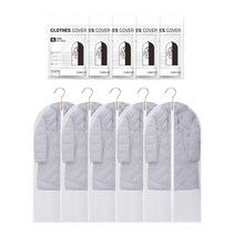 반투명 지퍼형 의류 방수 습기 옷커버 5P, 5개, 특대형(60x120), 5개