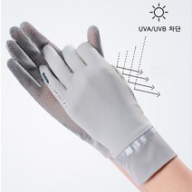 자외선 차단 장갑 쿨 아이스 여성장갑 다한증 데일리 등산 운전 골프 봄 여름 가을 메시 소재, 자외선차단 장갑(그레이)