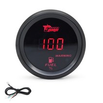 유면계 유량계 범용 2 인치 자동차 연료 레벨 게이지 52MM 52MM 디지털 디스플레이 240-33 옴 블루 Led/레, 02 Red Light