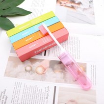잇몸칫솔 어린이 휴대용 접이식 칫솔 슈퍼 소프트 강모 여행 크리에이티브 치아 구강 관리 청소 브러시, [04] A04 pink