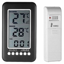 Meichoon 무선 온도계 실내 및 실외 기상 관측소 디지털 온도 모니터 리모컨 가정용 냉장고 얼음 보관 최대 최소 USA 미국