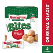 [크리스피크림도넛알바] 크리스피크림도넛 오리지널 글레이즈드 바이트 4개입 X 5팩, Krispy-Kreme-Original-Glazed-Bites-4ct-5pk