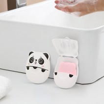 휴대용 일회용 종이비누 판다케이스, 레몬+로즈+로즈, 1세트