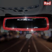 백미러 사이드미러 크리스탈 자동차 인테리어 백미러 장식 참 블링 다이아몬드 커버 여자 액세서리, 02 빨간