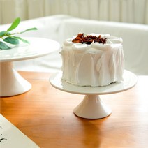 끌레르 싱글 케이크 스탠드 3종 도자기 케익 트레이 받침대 디저트 떡 집들이 파티 플레이트 접시 애프터눈티 세트 에프터눈티, 01. 소(19cm)