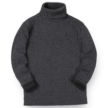 [오버나인] 남자 투톤 골지 폴라 니트