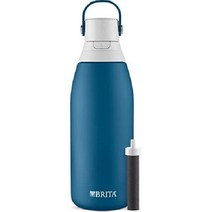 Brita 브리타 스테인리스 스틸 정수 필터 병 jade 946ml, 32 oz, Marina