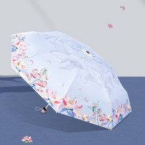 남성우산 접는 가벼운 큰거 대튼튼 포켓 태양 우산 꽃 패턴 티타늄 코팅 5 우산 uv