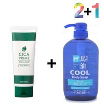 시카 클렌징 폼 개기름 쌀겨 팩 병풀 폼클렌 잎수, 시카프라임폼 2개_데오워터 1개, 본상품선택