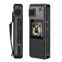 유튜브카메라 브이로그 카메라 액션캠 VandlionA32 풀 1080P HD 미니 영상기록장치 바디 착용 경찰 캠 소형 180 ° 회전 자전거 스포츠 DV 자동차 DVR, 4.With 32GB TF Card