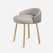 SURBORT 북유럽 미니멀식탁의 식탁 테이블 의자 식탁의자 거실 체어 휴식의자, [회전 할 수 없음] 회색 가죽 스티칭 금 다리