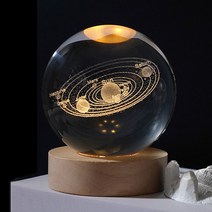 지구본 세계 지도 지구의크리스탈 공 밤 빛 우주 비행사 행성 글로브 3D 레이저 새겨진 태양계 터치 스위치, 01 warm light_01 6cm