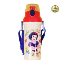 라이브잇 릴팡 아동용 프린세스 앵커 블링블링 원터치 어깨끈 물통, 스노우화이트, 480ml