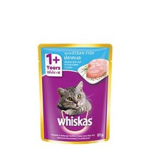 (1+1)위스카스 고양이 주식 파우치 80g, 어덜트 오션피쉬