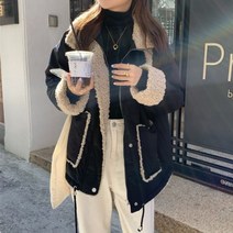 인디안써머 하이넥 뽀글이 면 자켓 점퍼