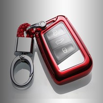 폭스바겐 티구아 파샤트 GT 신형 키케이스 키홀더 키링, 04. BLACK (RED), D TYPE (KEY RING)