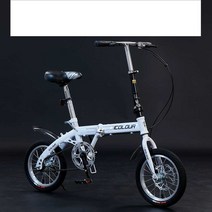 미니벨로접이식 출퇴근용 여행용 접이식 소형자전거, 빨간색 14인치