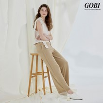 고비(GOBI) 실크 캐시미어 플랩 밴딩 팬츠